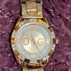 D&G Gold and Silver Sparkle Watch